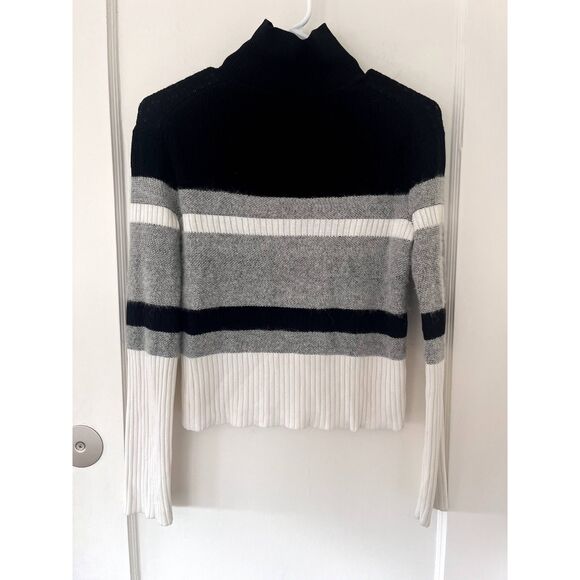 Womens Theory Cropped Turtleneck in Double Knit Silk Cotton Size P Small - Picture 3 of 8